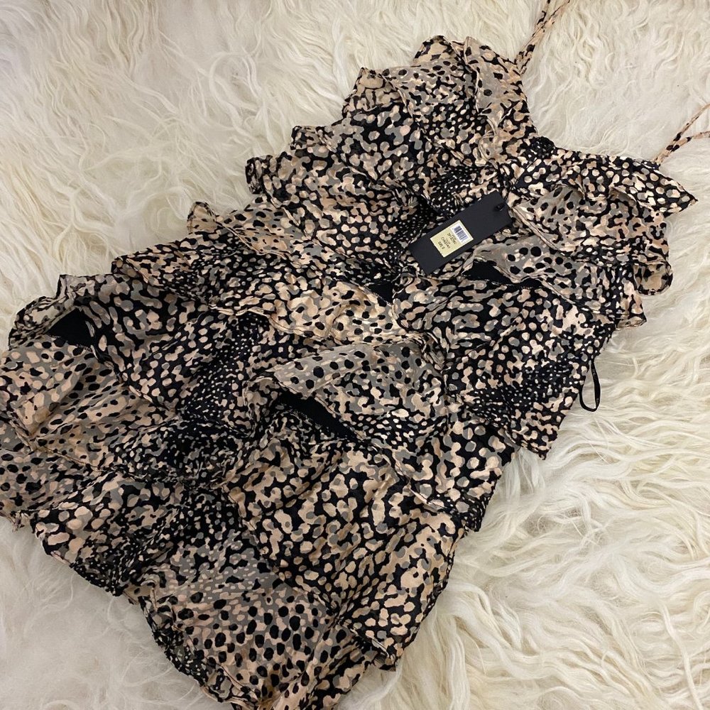 RACHEL ZOE Ruffle Print Mini Dress - Picture 7 of 13
